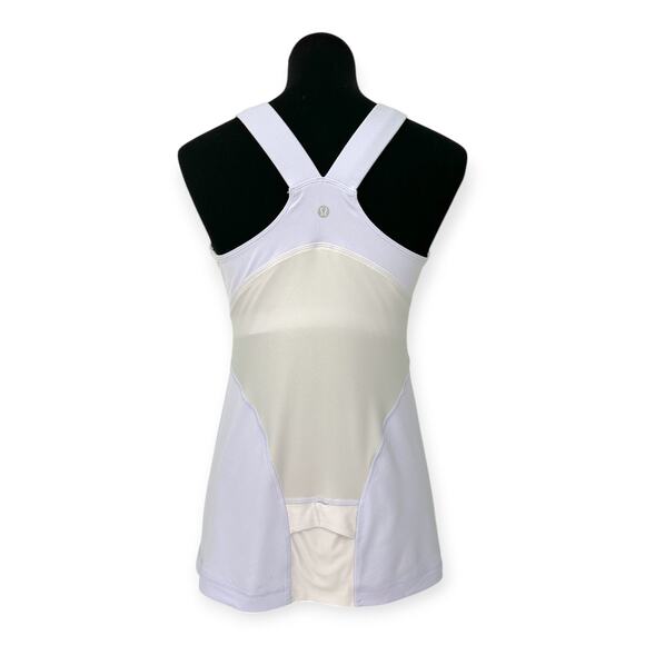 Lululemon | 12 | Lavender Deep-V Mesh Panel Athletic Tank w/ Built-In Bra W1D11S - Picture 8 of 12